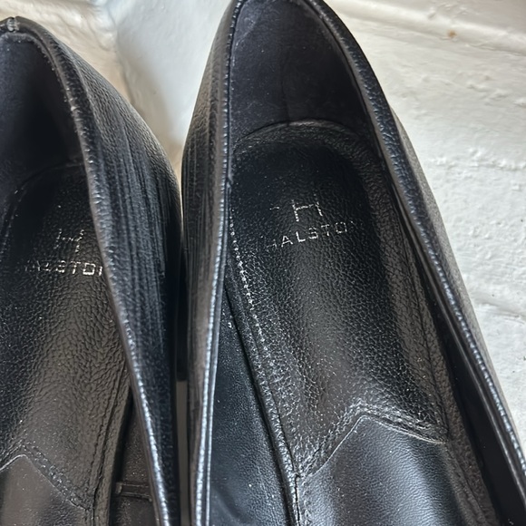 H by Halston Black Leather Heels - Picture 4 of 6